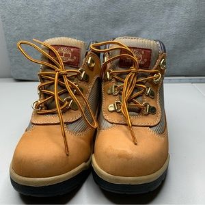 Timberland Field Boots 15745 Wheat /Brown Nubuck Leather Youth Size 3